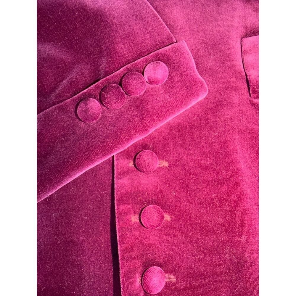 Vintage Charter Club Purple Cotton Velvet Blazer - Size 8 - Picture 4 of 4